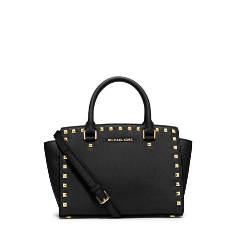 michael kors selma studded medium satchel